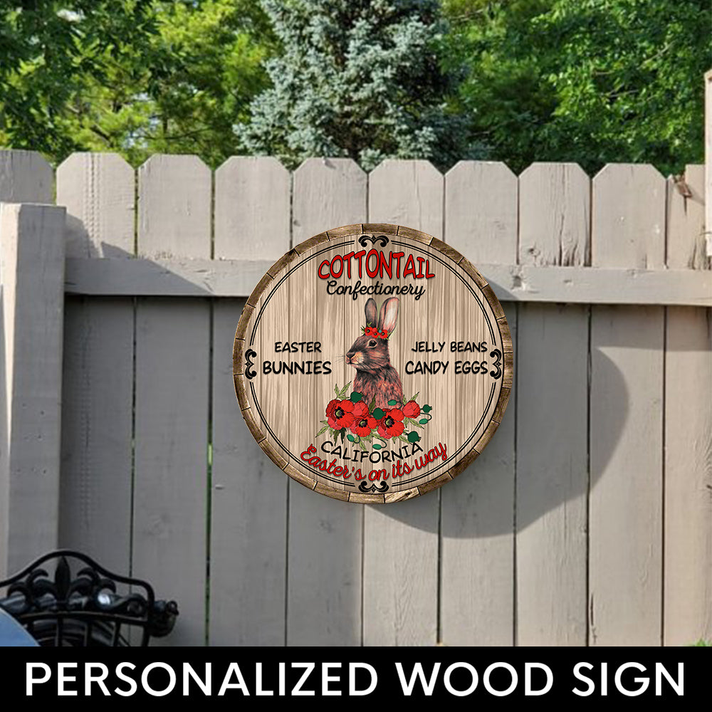 89Customized Easter's on its way Customized Wood Sign