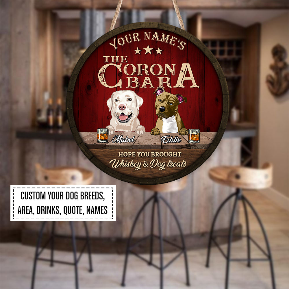 89Customized Lockdown Bar dog Customized Wood Sign