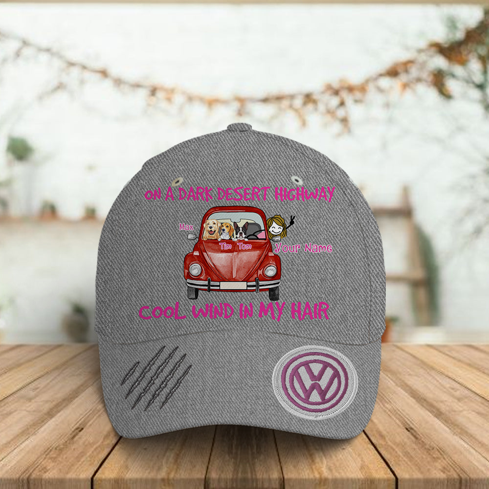 89Customized Personalized Cap Bug Beetle Van On A Dark Desert Dog Cat