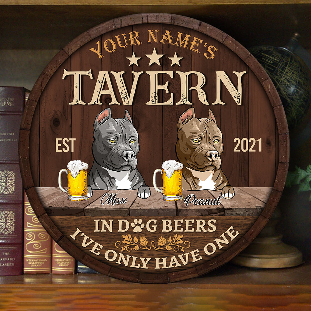 89Customized In dog beers I've only had one Customized Wood Sign