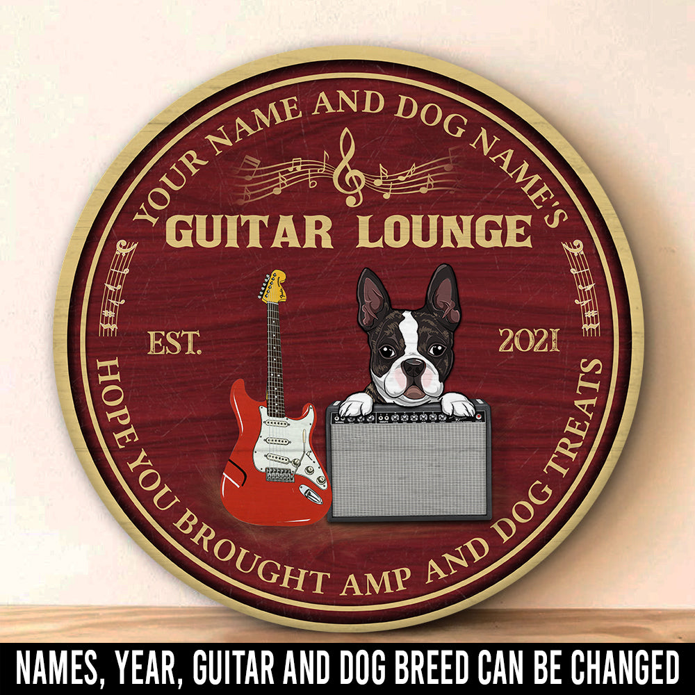 89Customized Hope you brought amp and dog treats personalized wood sign