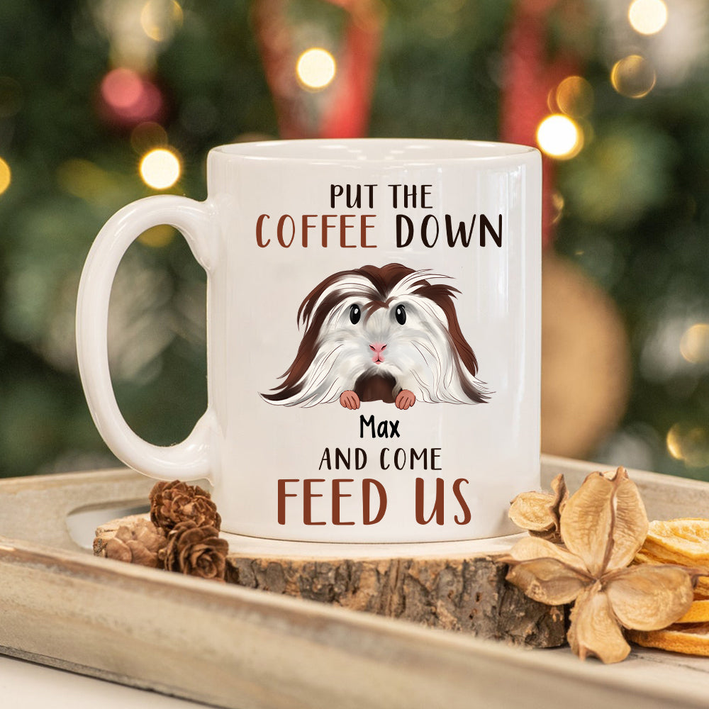 89Customized Put The Coffee Down And Come Feed Us Guinea Pig Lovers Personalized Mug