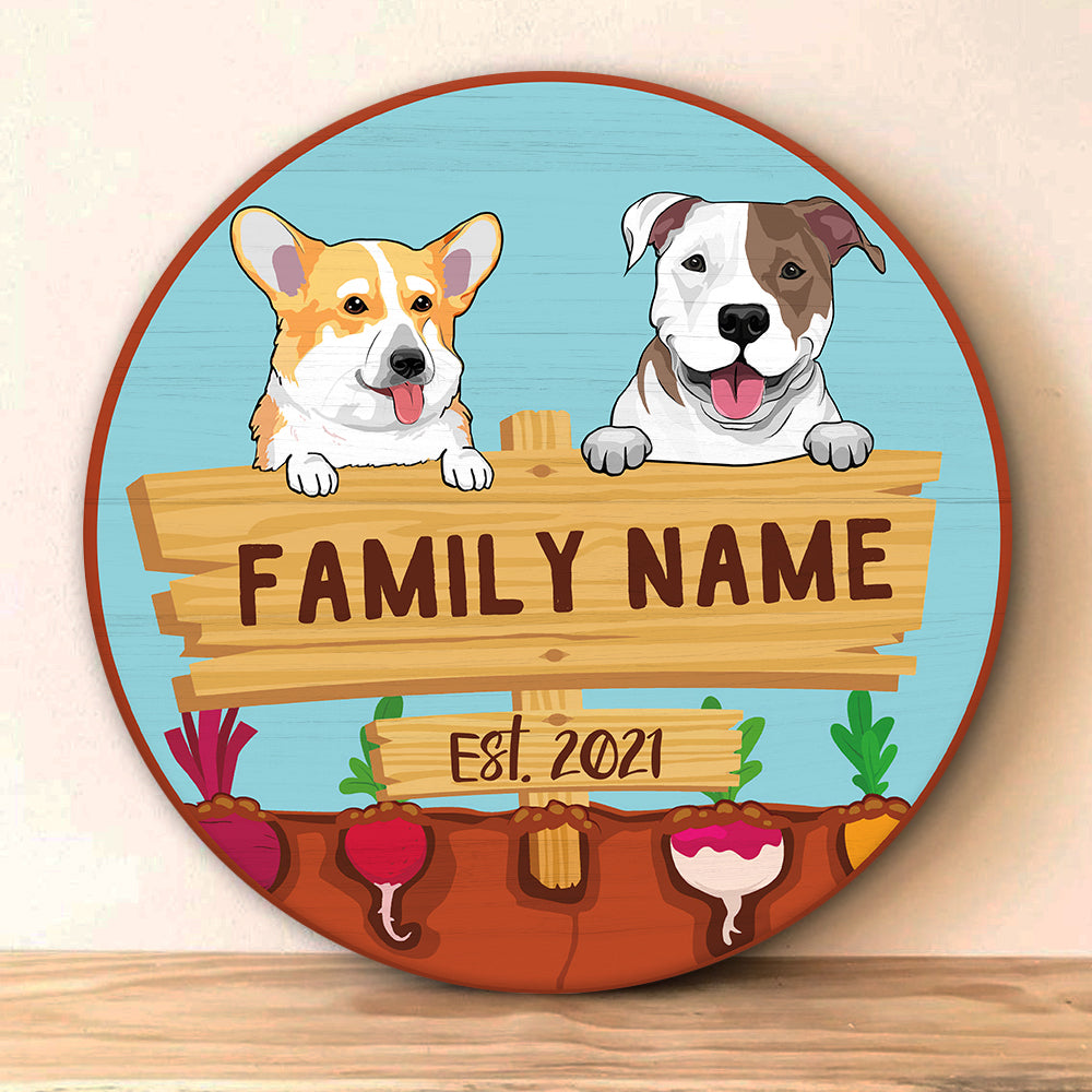 89Customized Dogs/Cats Gardener Personalized Wood Sign