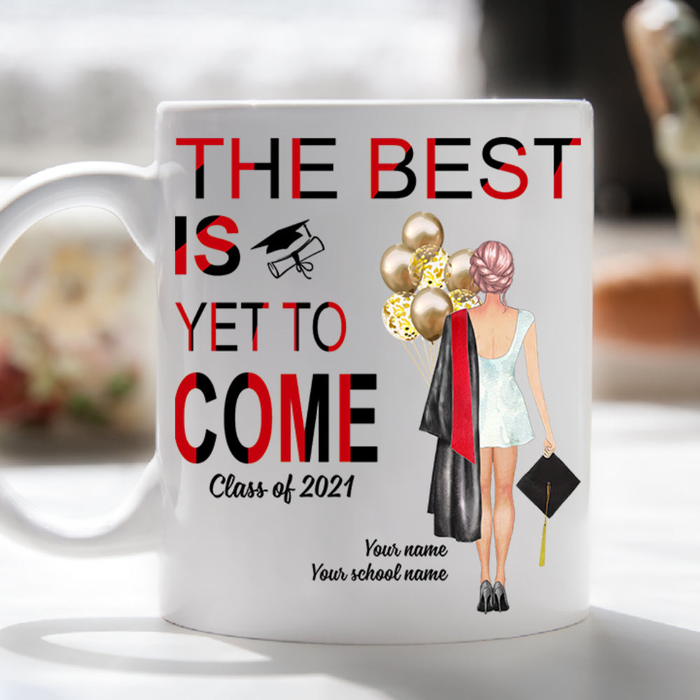 89Customized Personalized Mug Girl Balloon Graduation 2021