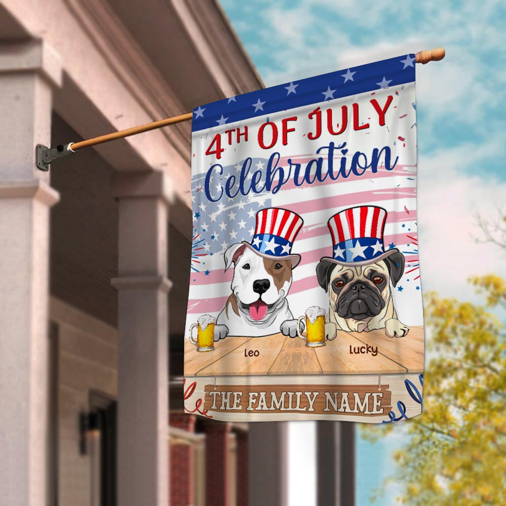 89Customized 4th Of July BBQ Party Personalized Flag