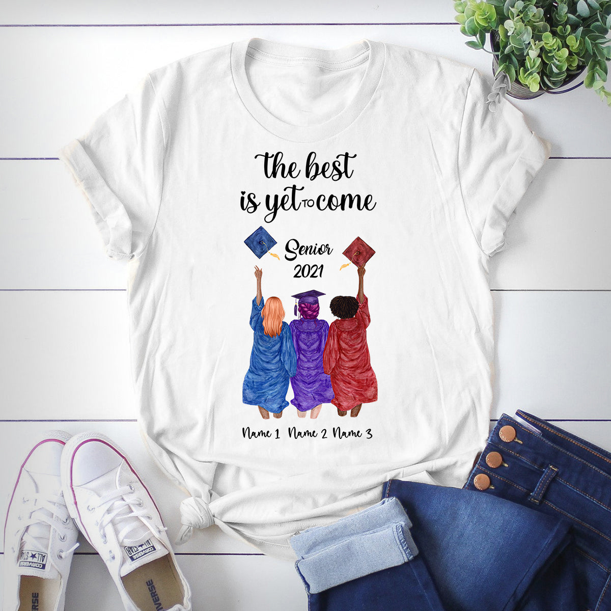 89Customized Personalized 2D Shirt Best Friends Graduation