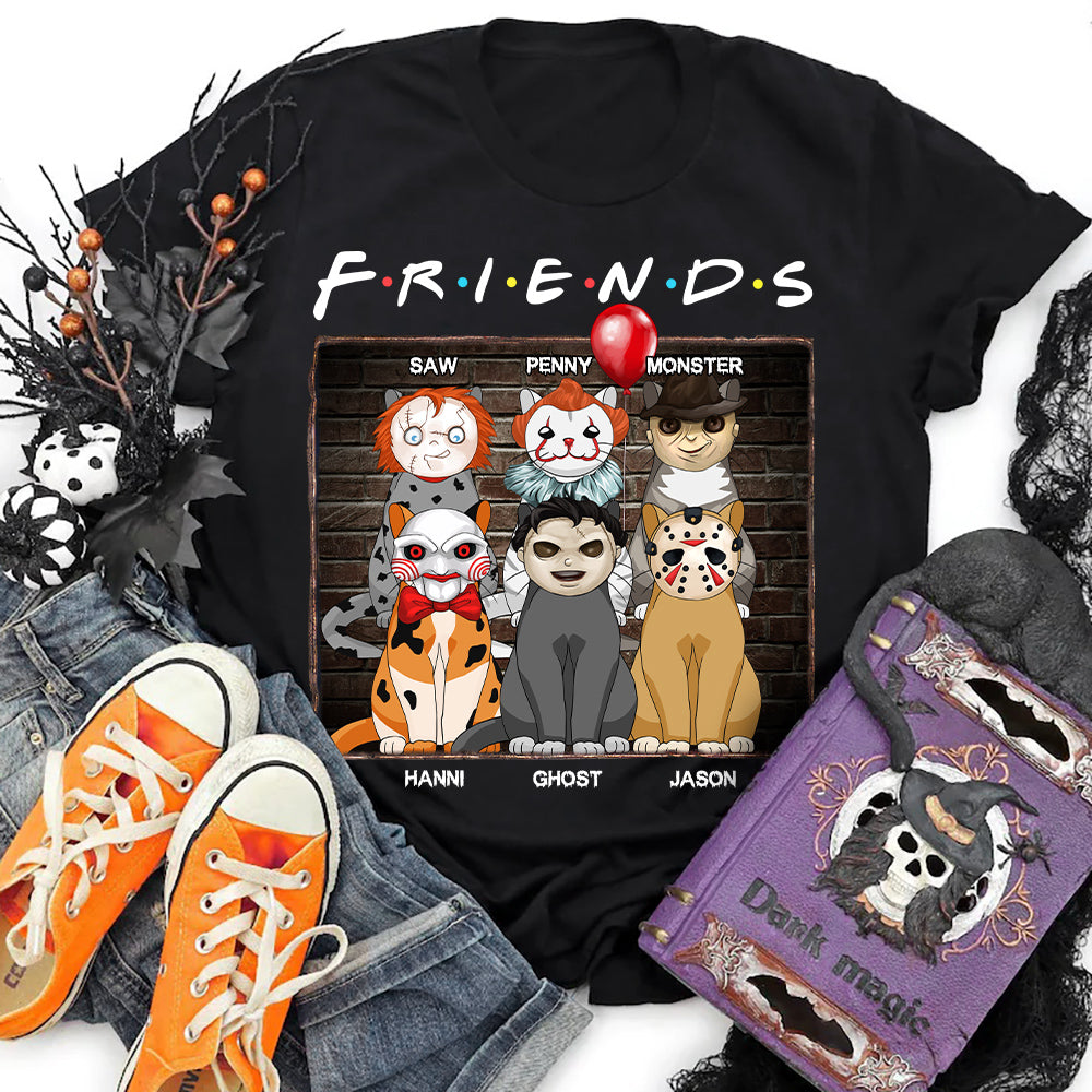 89Customized Friends Horror Cat Personalized Tshirt