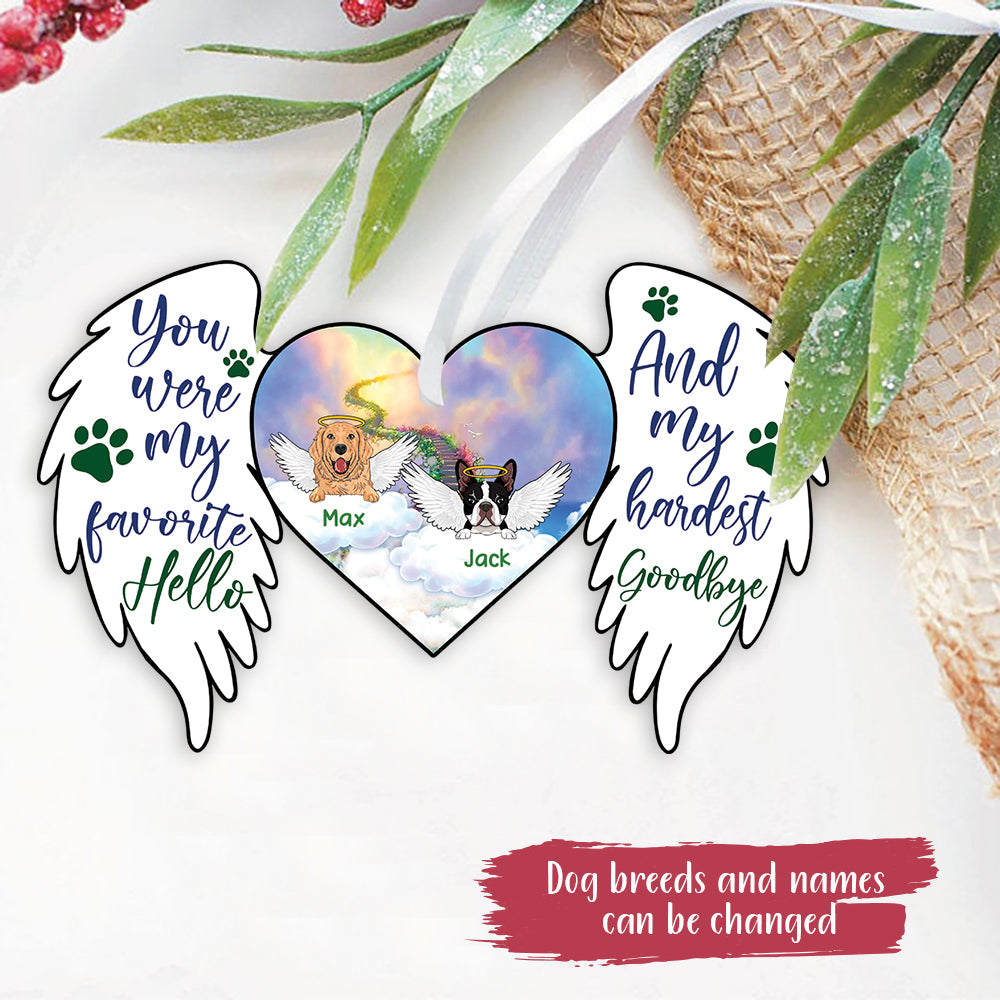 89Customized You were my favorite Hello And my hardest Goodbye Ornament