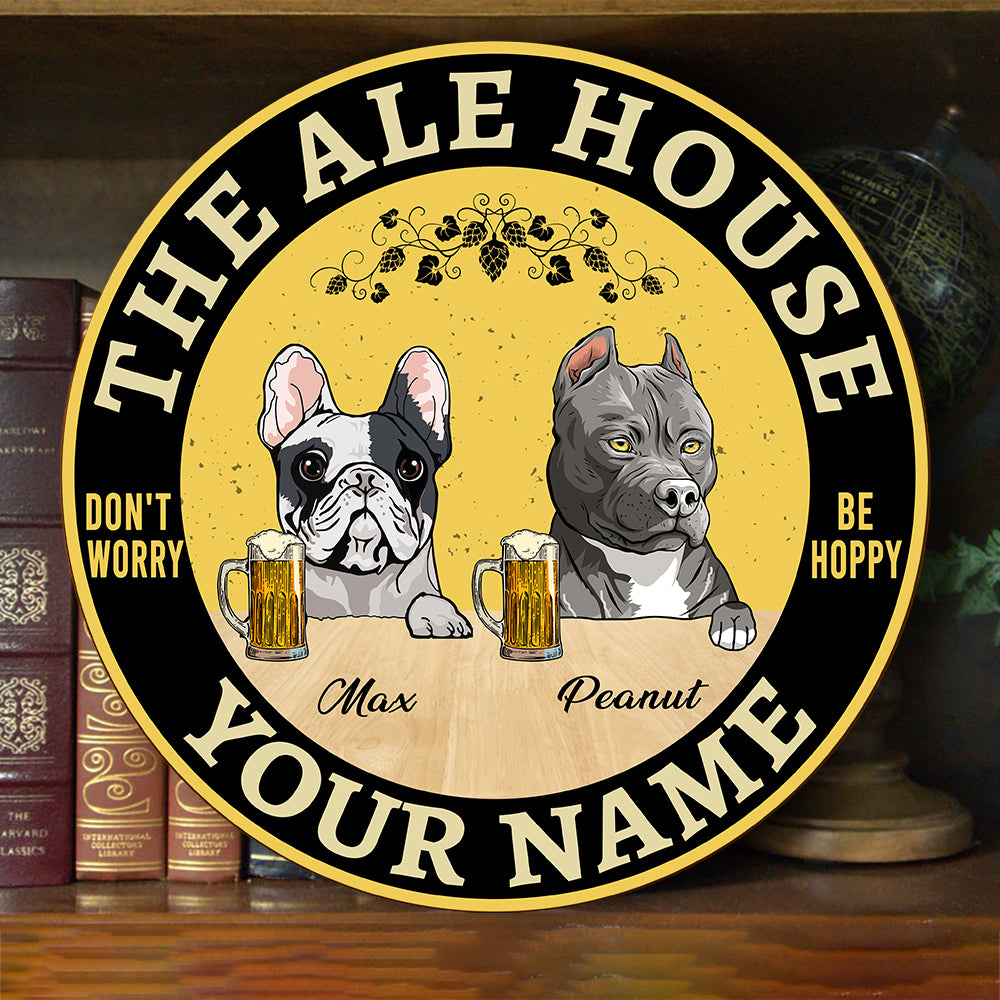 DR-T-1004211-XQ-89Customized The Ale House Dog Customized Wood Sign