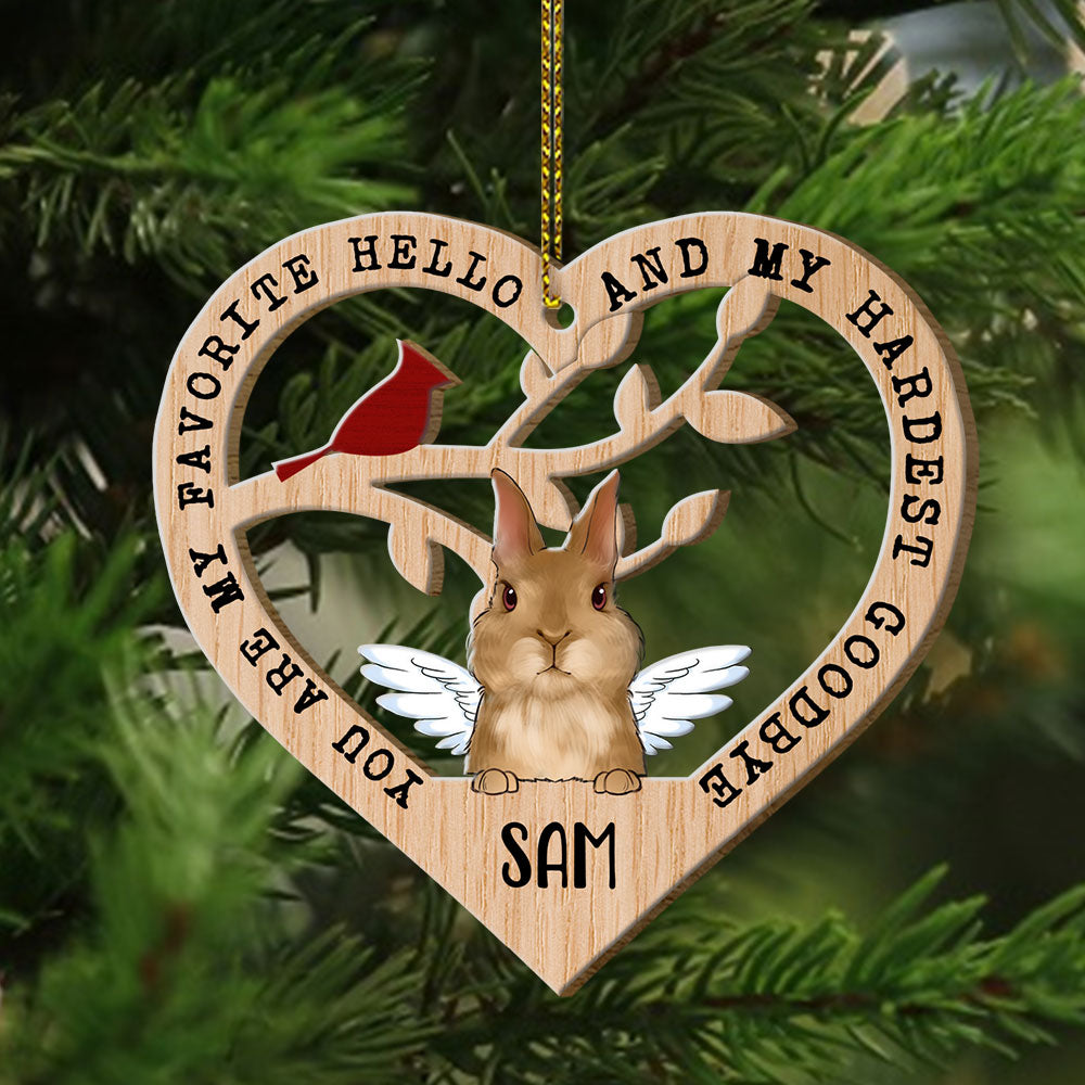 89Customized Your Wings Were Ready But My Heart Was Not Rabbits Personalized Ornament