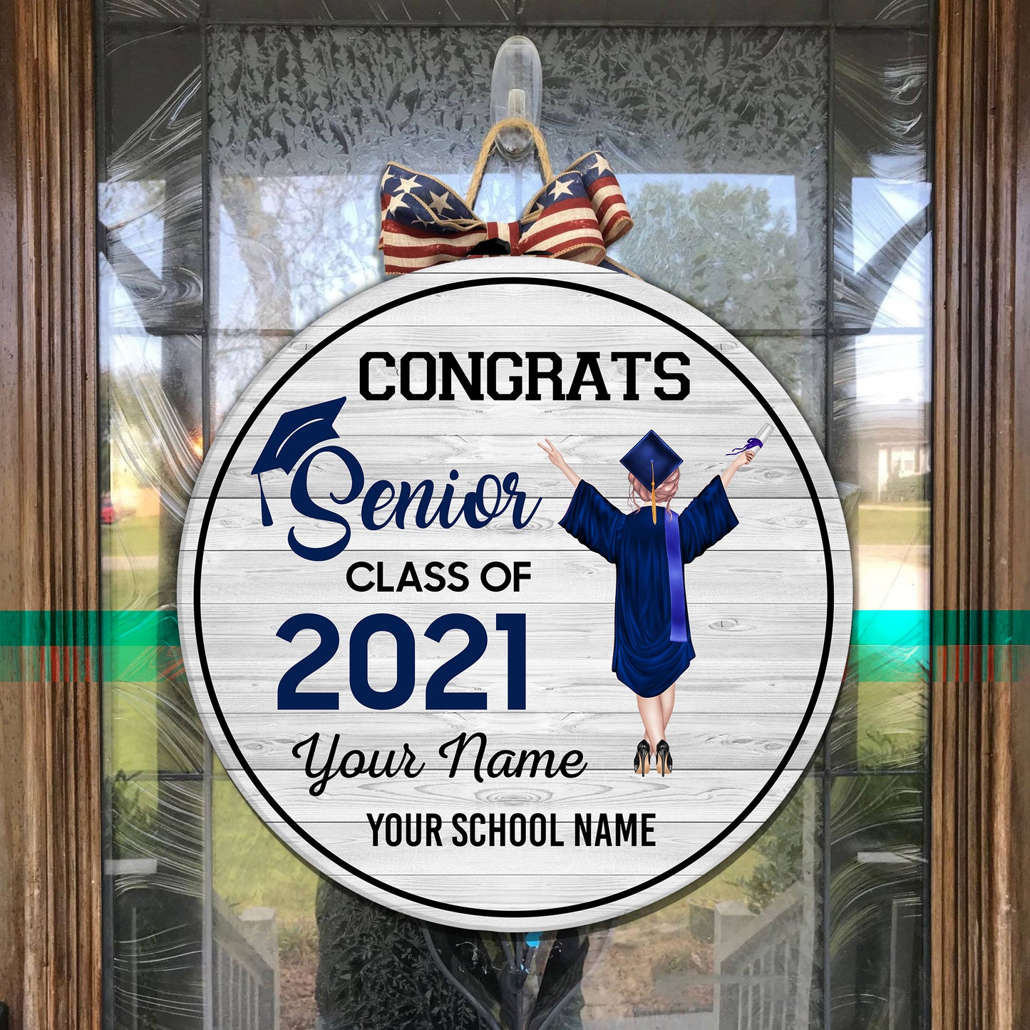 89Customized Personalized Wood Sign Senior Class Of 2021