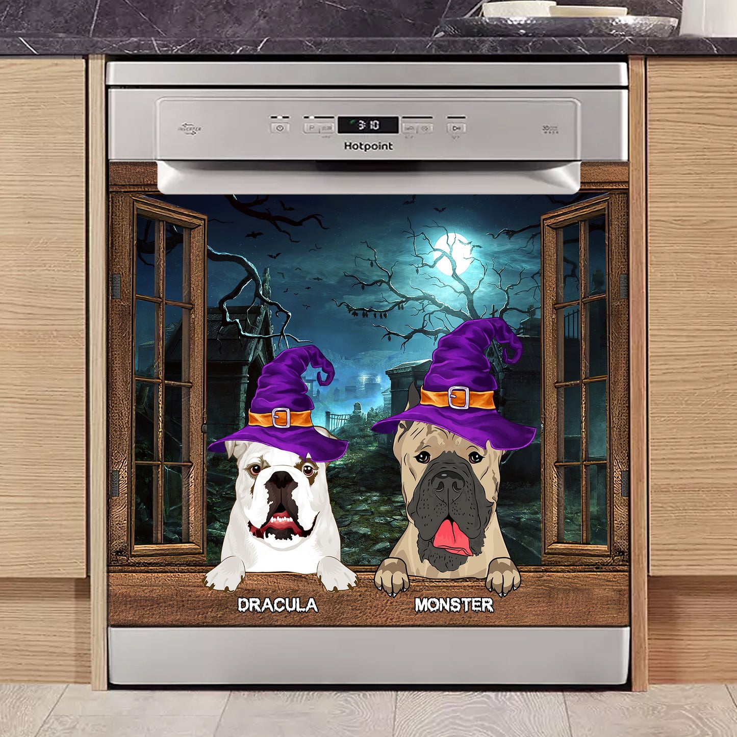 89Customized Halloween Dogs Personalized Dishwasher Cover