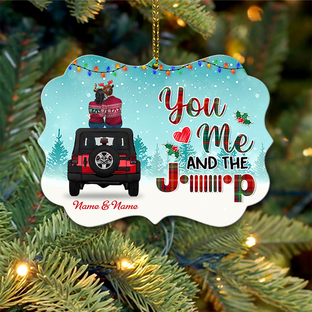 89Customized You And Me And The Jeep Personalized Ornament
