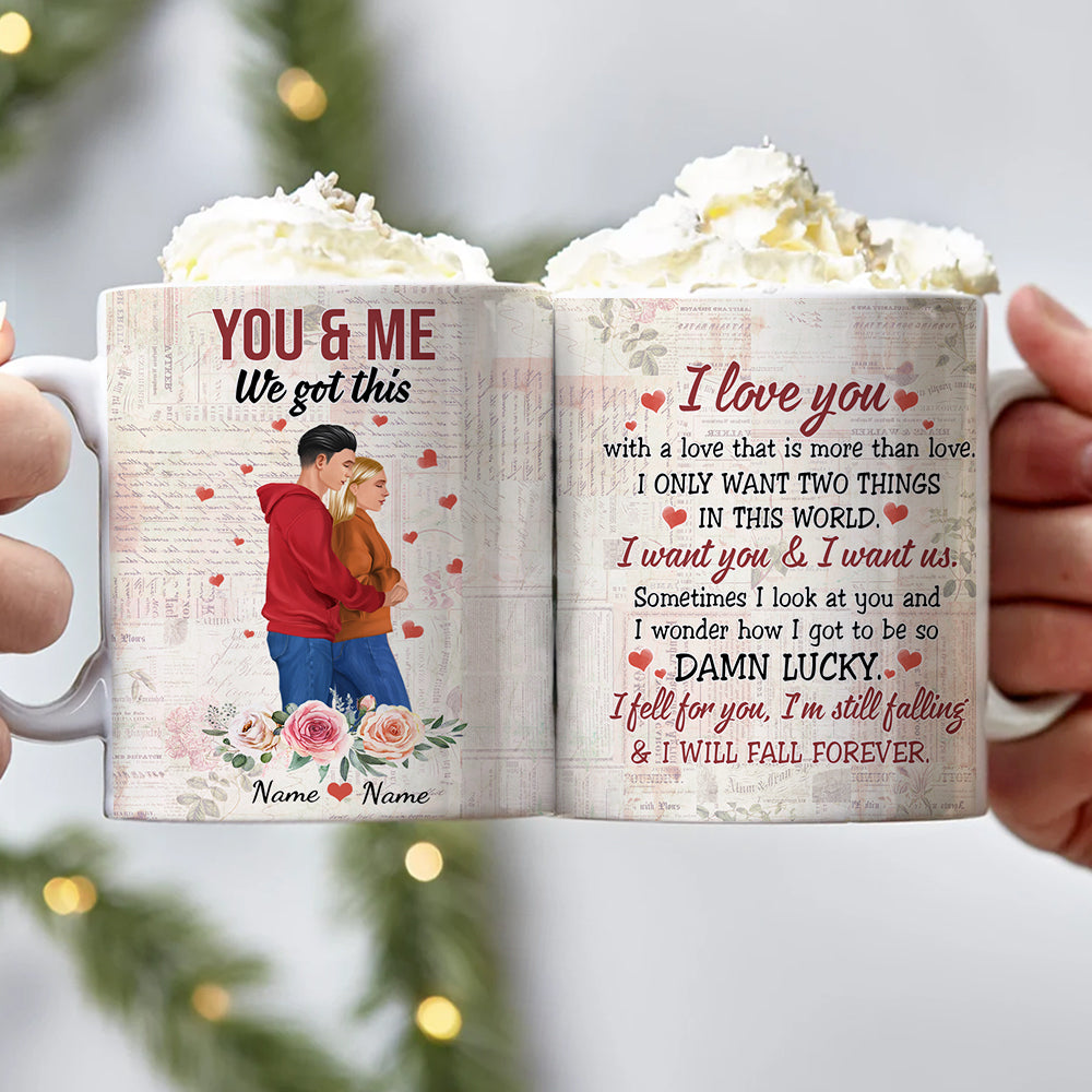 89Customized I love you more than the bad days ahead of us Valentine's Day Gift for Lovers Husband Wife Couple Personalized Mug