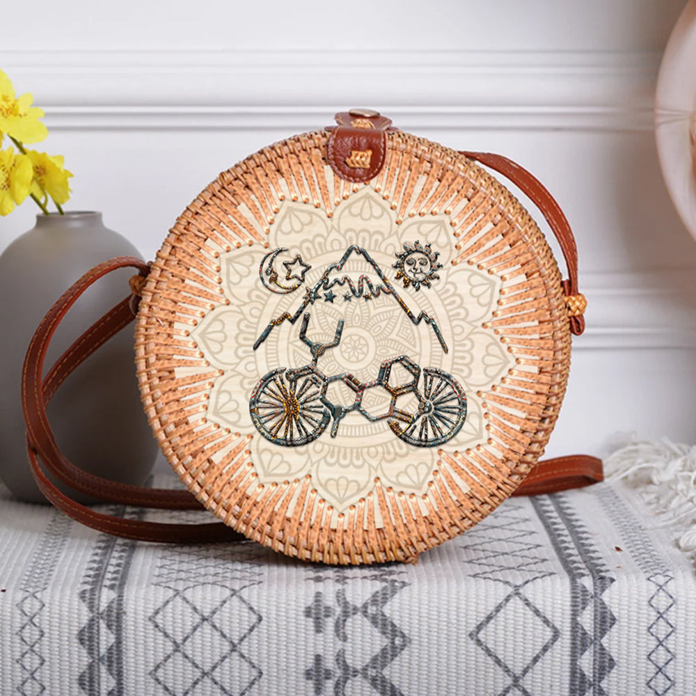 89Customized Cycling madala rattan straw bag