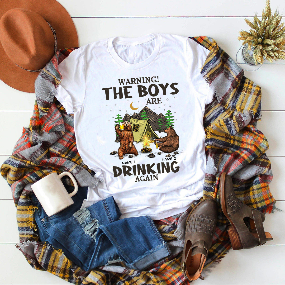 89Customized Warning the boys are drinking again Customized Shirt