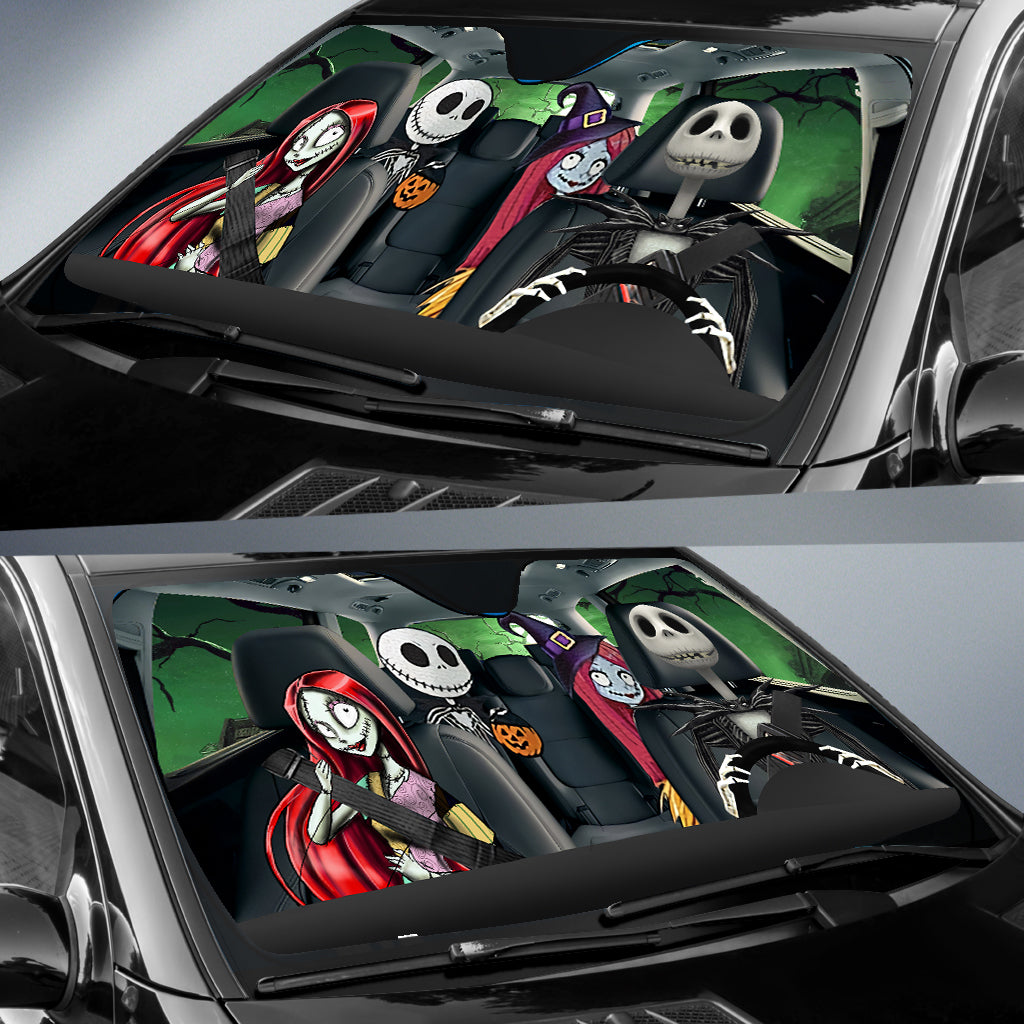 89Customized Family of nightmare personalized car sun shade