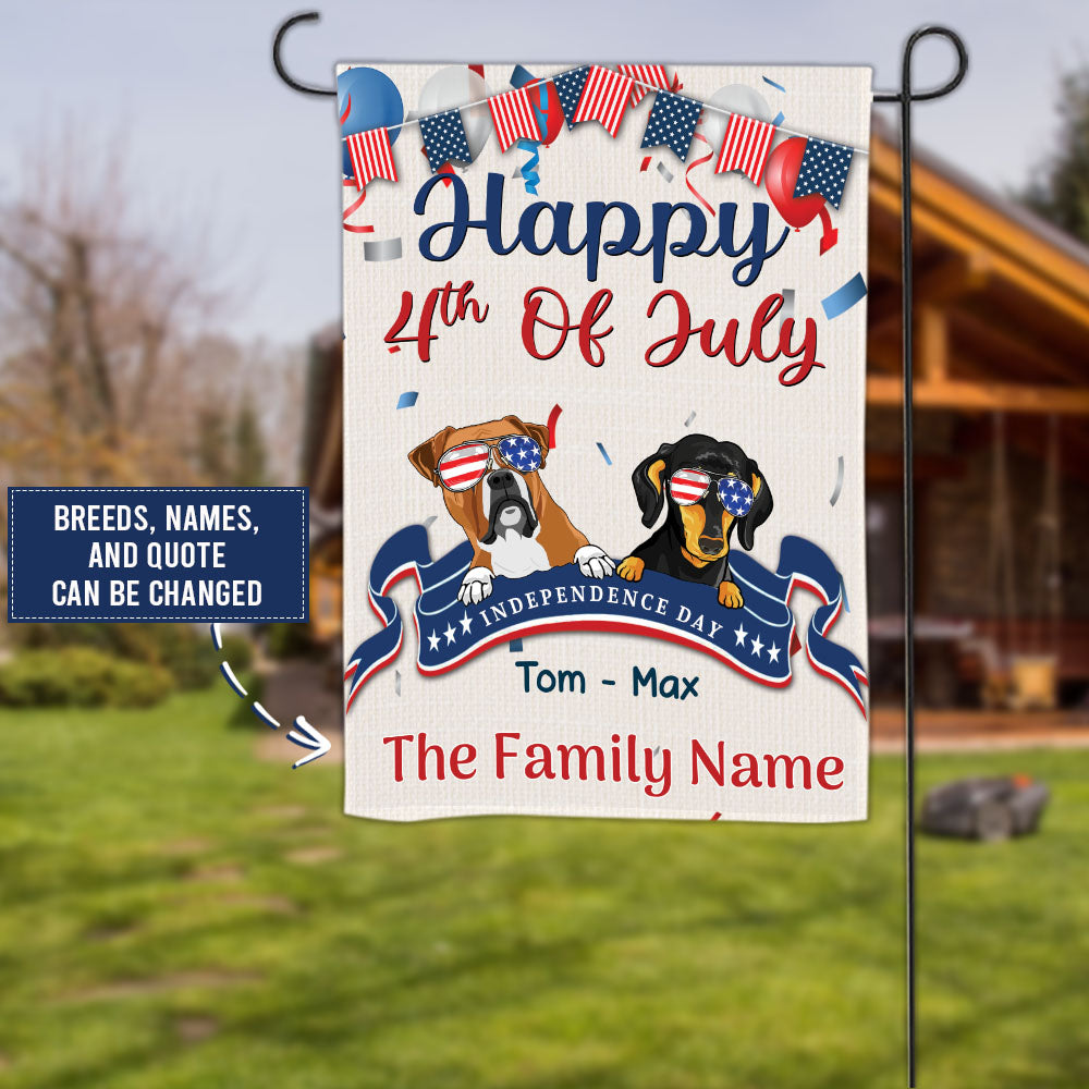 89Customized Happy Independence Day Personalized Flag
