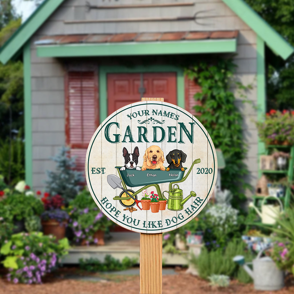 89Customized Personalized Wood Sign Gardening Hope You Like Dog Hair
