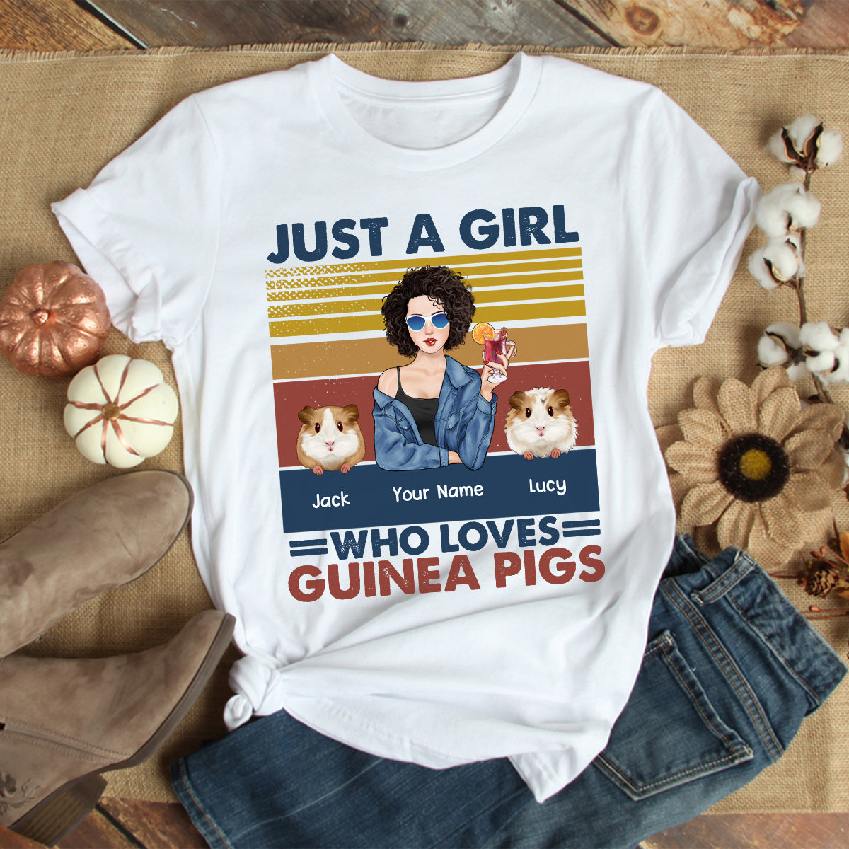 89Customized Guinea Pigs Make Me Happy Personalized Shirt