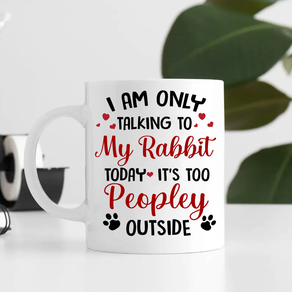 89Customized I Am Only Talking To My Rabbits Today Personalized Mug