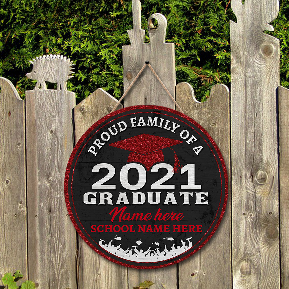 89Customized Personalized Wood Sign Proud Family Of A Graduate