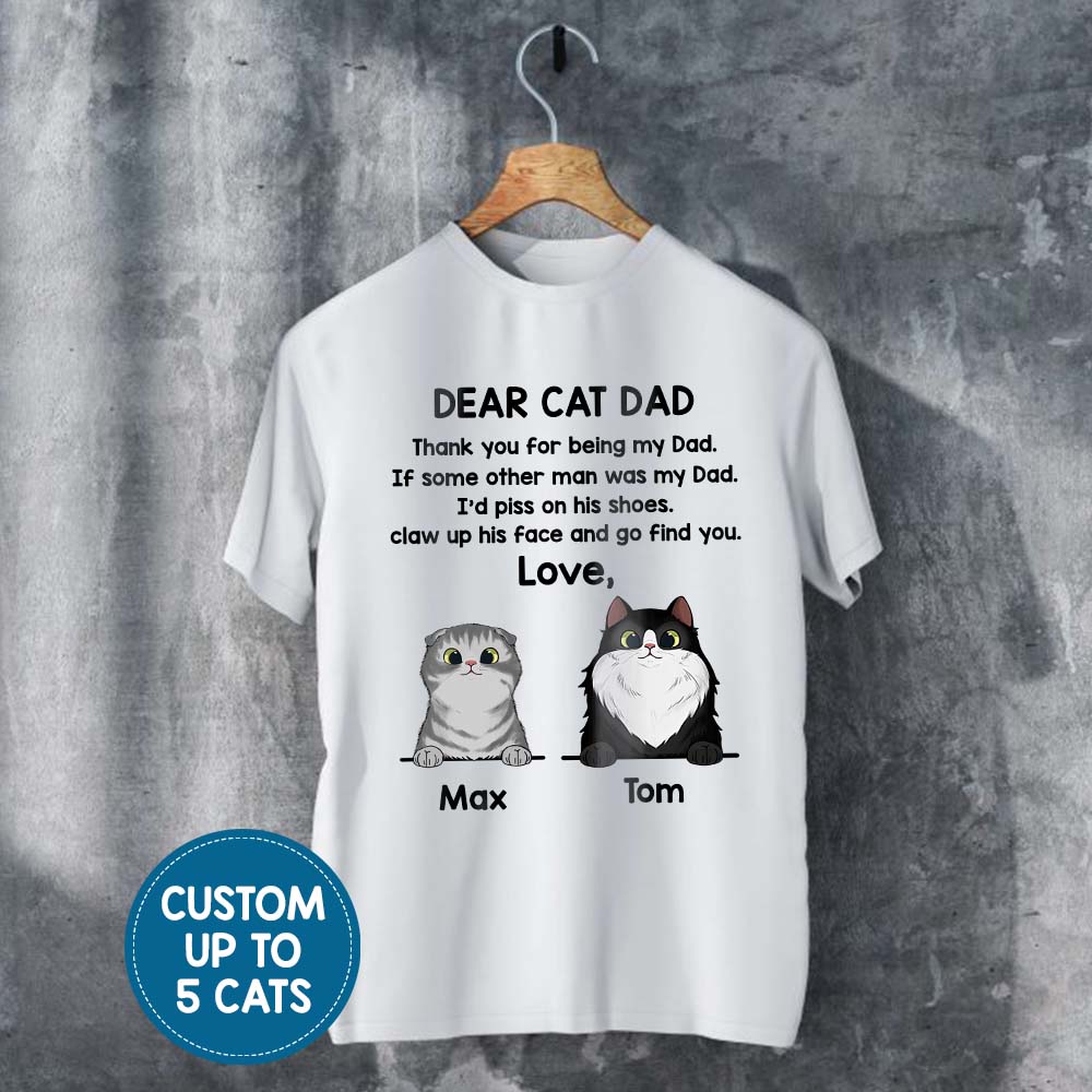 89Customized Dear Cat Dad Personalized Shirt