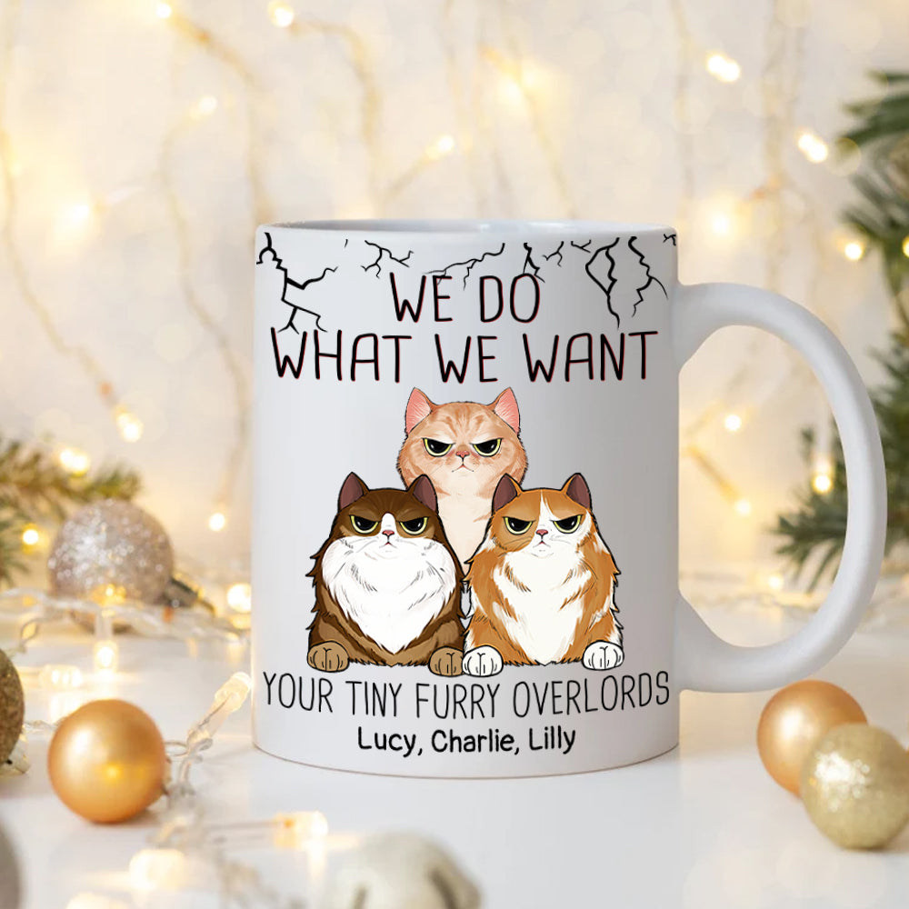 89Customized We do what we want your tiny furry overlords cat personalized mug