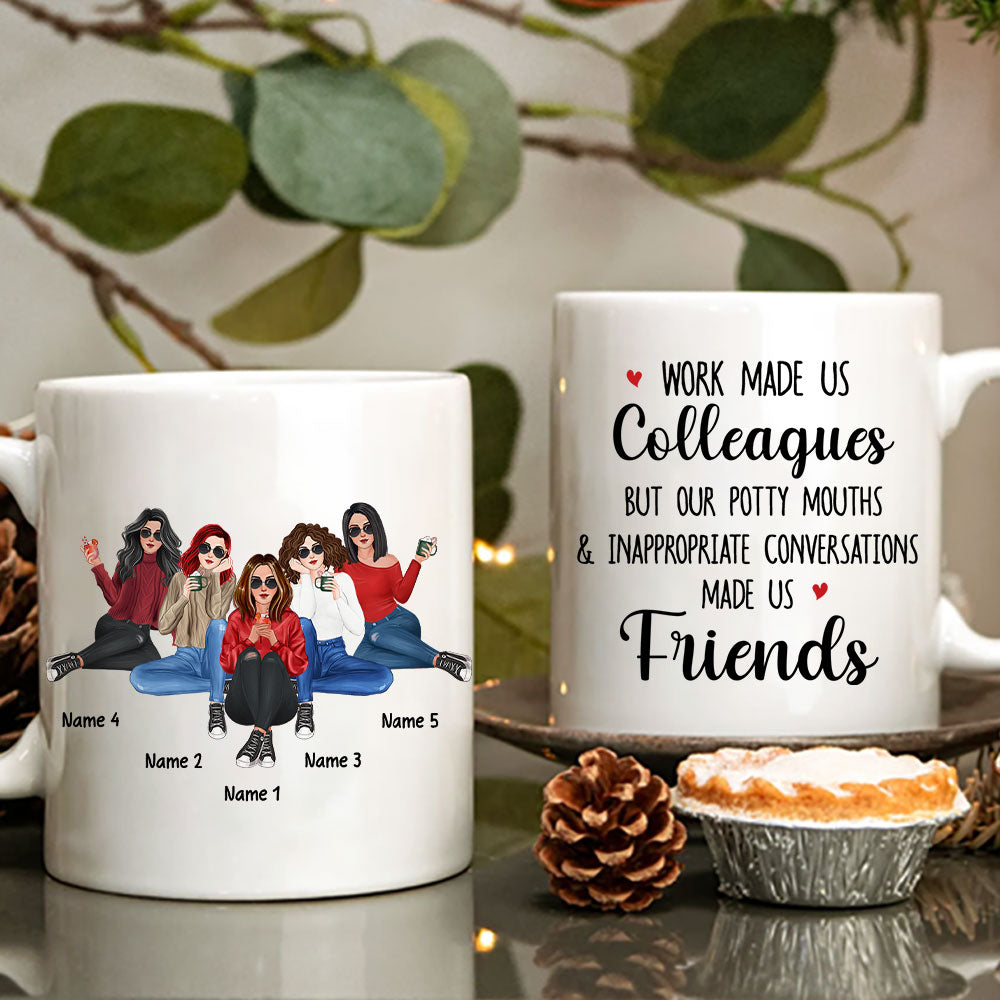 89Customized Work Besties 2 Personalized Mug