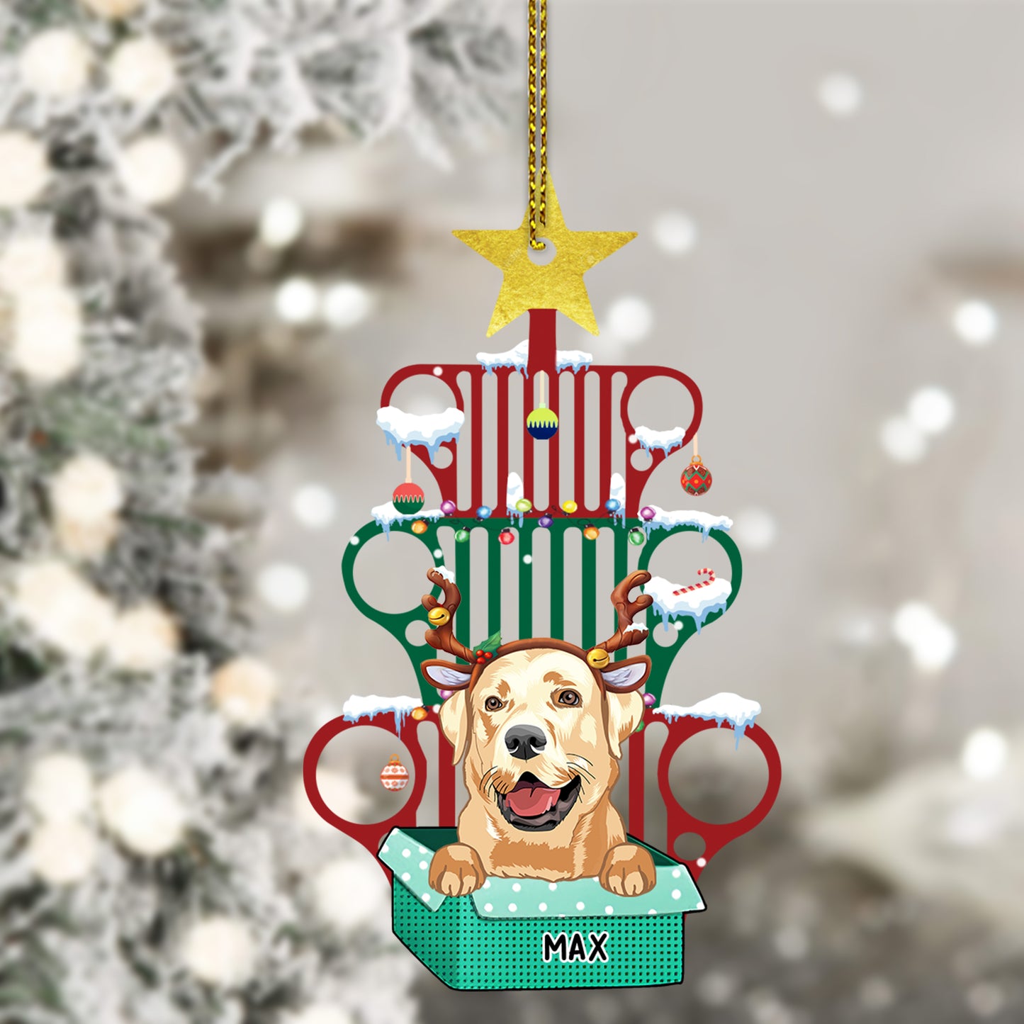 89Customized Jeep Grill Christmas Tree Customized Ornament