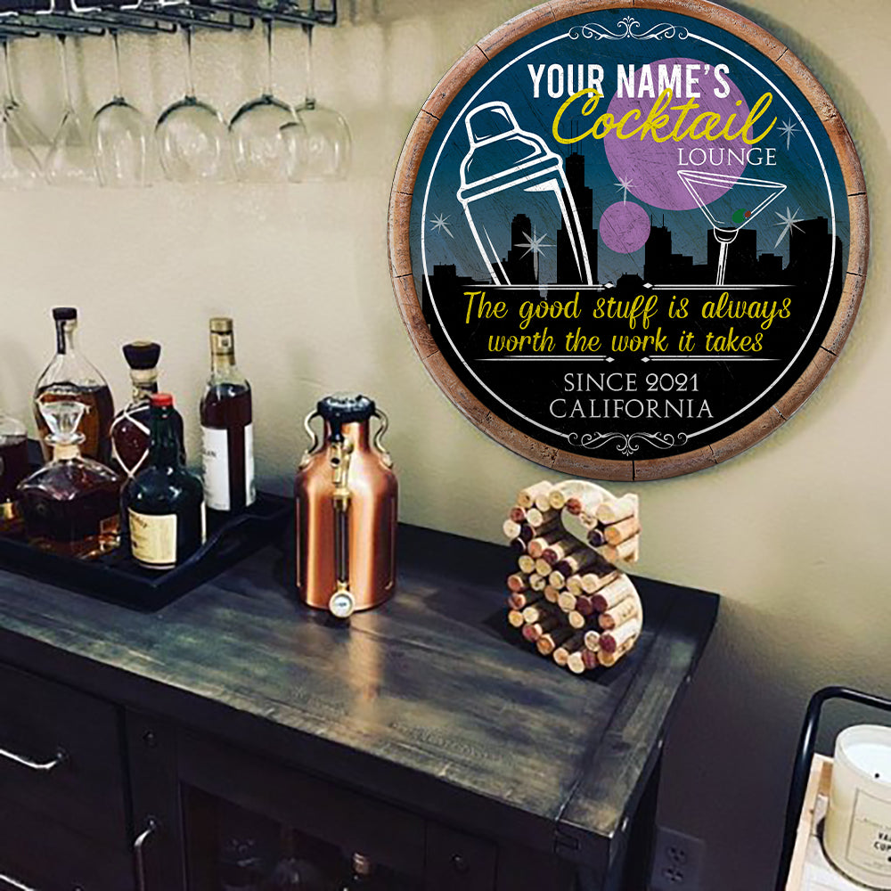 89Customized Cocktail Lounge Customized Wood Sign