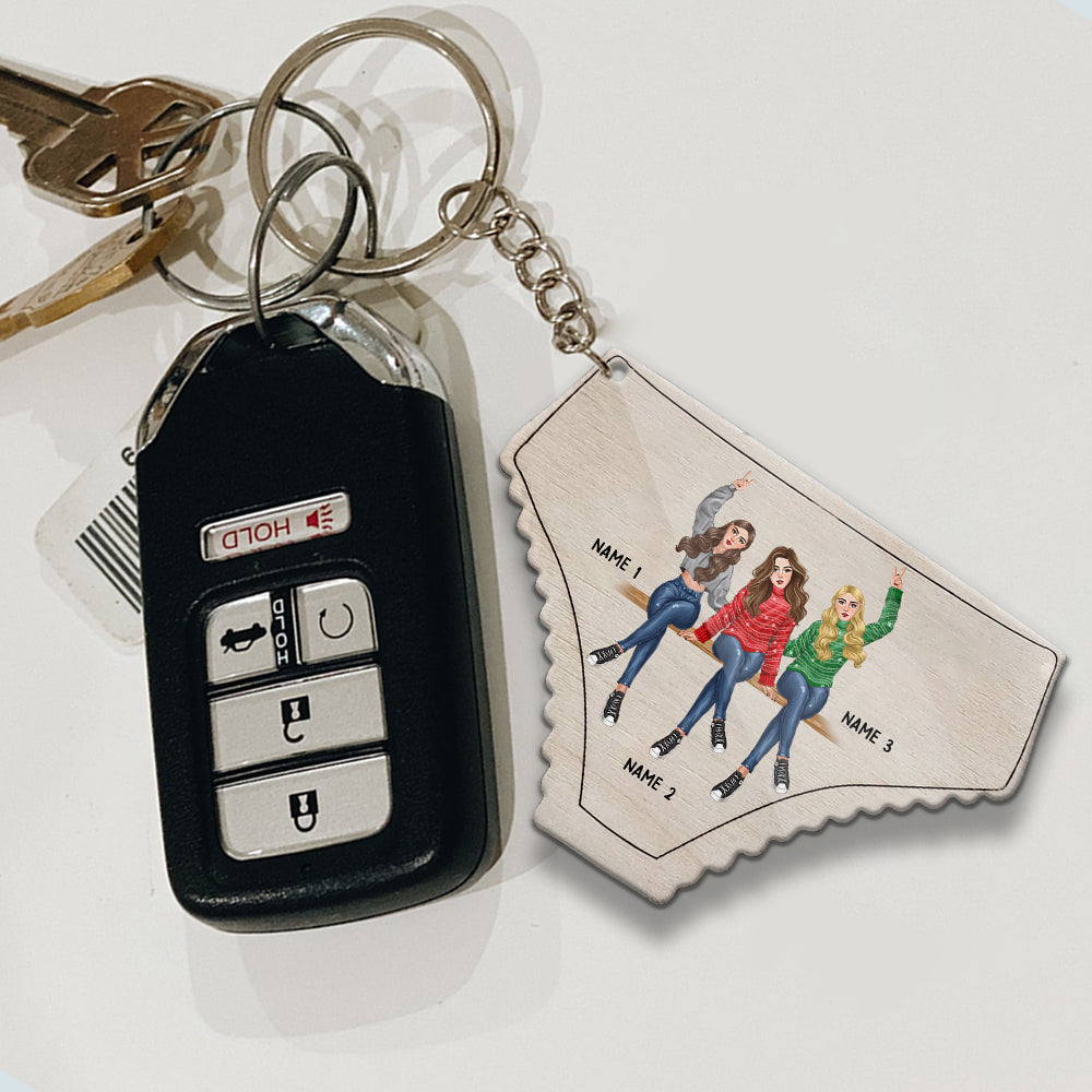 89Customized Best Friends Are Like BIG KNICKERS Personalized Keychain