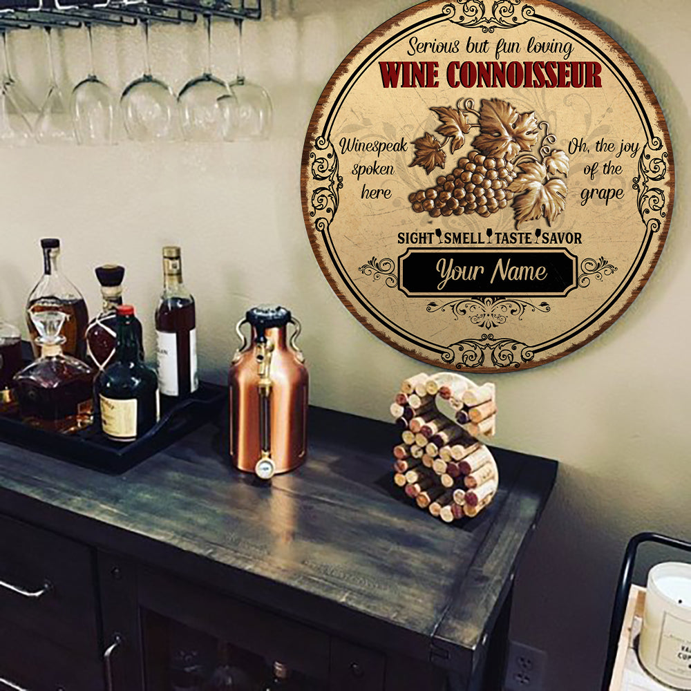 89Customized Wine Connoisseur Customized Wood Sign