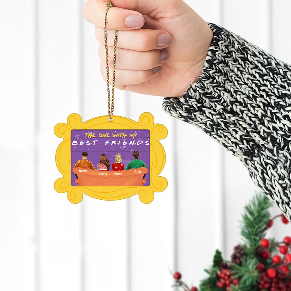 89Customized The one with my best friends Christmas Personalized Ornament