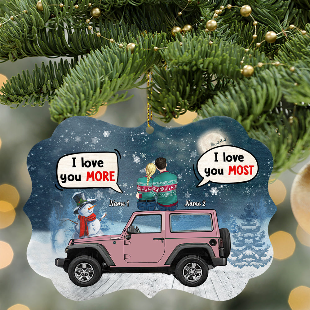 89Customized Jeep couple I love you most Customized Ornament