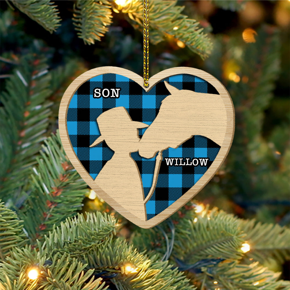 89Customized Kissing My Horse Personalized Ornament