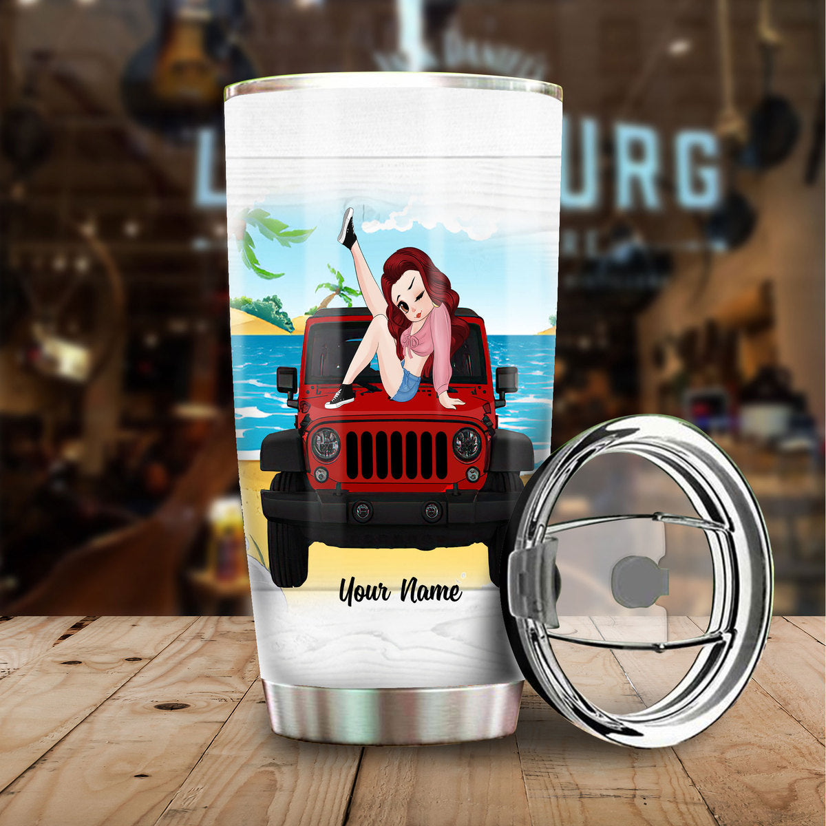 89Customized Jeep Girl Classy Sassy And A Bit Smart @$$y Personalized Tumbler