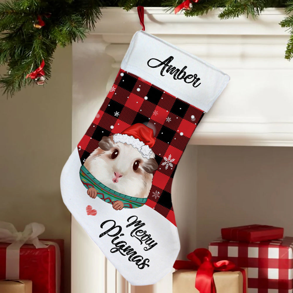 89Customized Merry Pigmas Guinea Pig Lovers Personalized Christmas Stocking