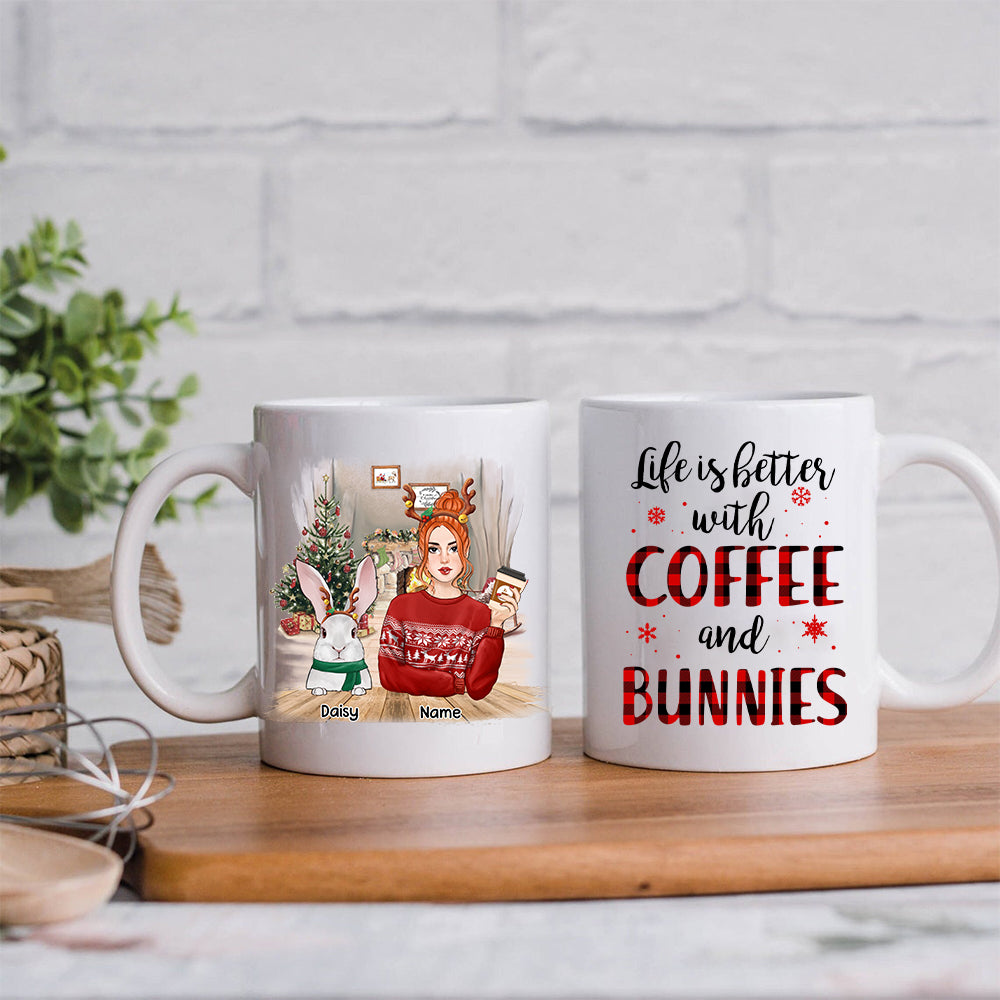 89Customized Christmas Rabbit Lovers Personalized Mug