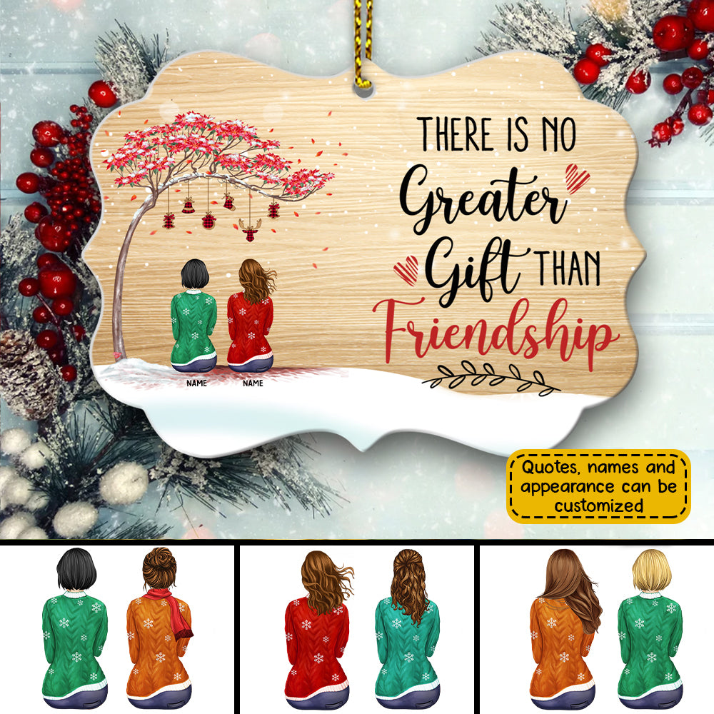 89Customized Life is better with sisters Personalized Ornament