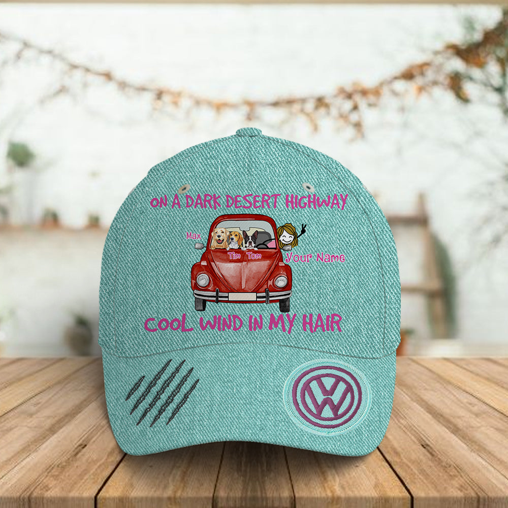 89Customized Personalized Cap Bug Beetle Van On A Dark Desert Dog Cat
