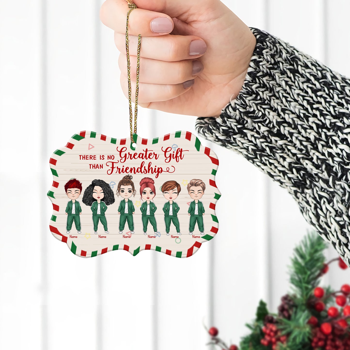 89Customized I Hate Everyone Except Us Squid Game Personalized One Sided Ornament