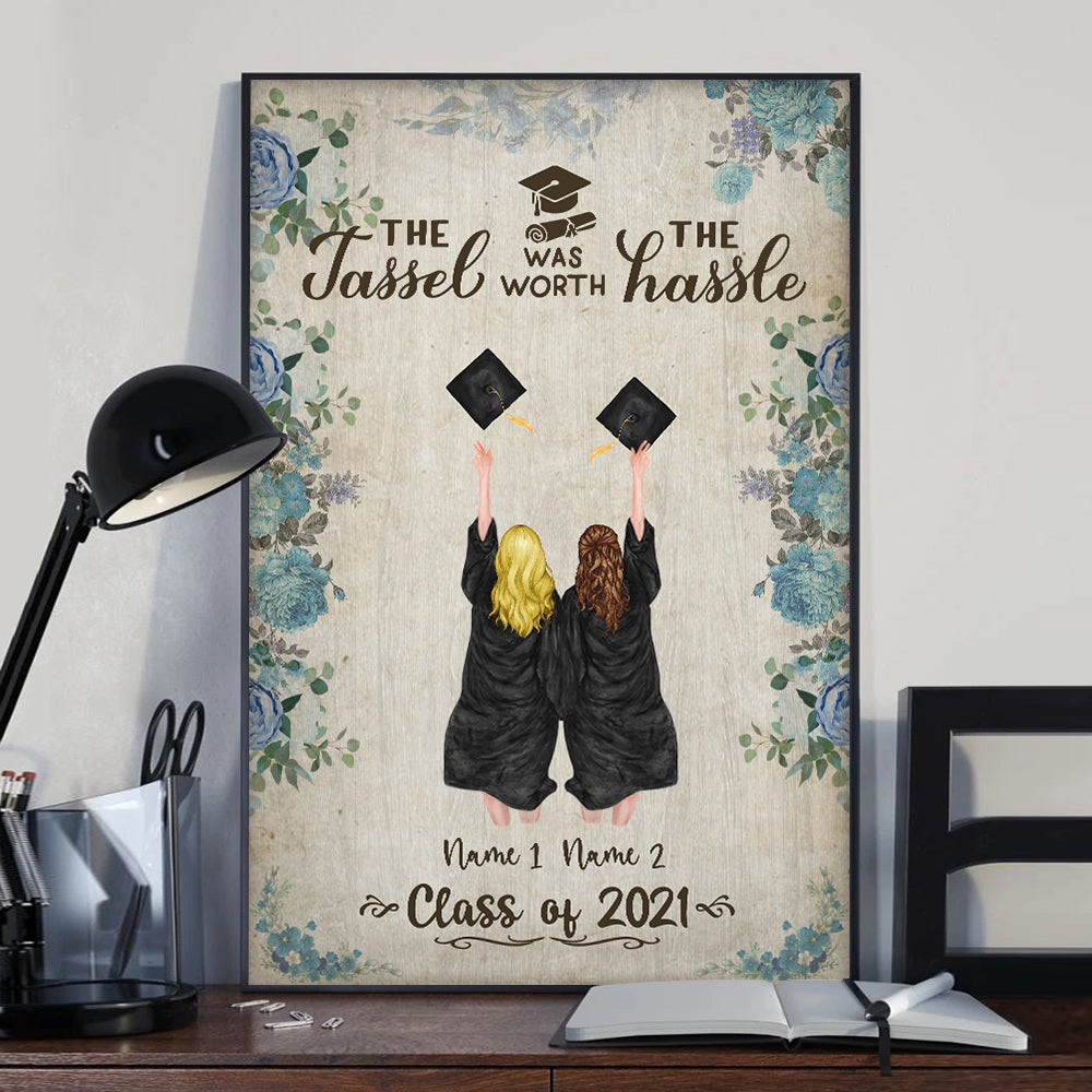 89Customized Personalized Poster Vintage 2 Best Friends Graduation