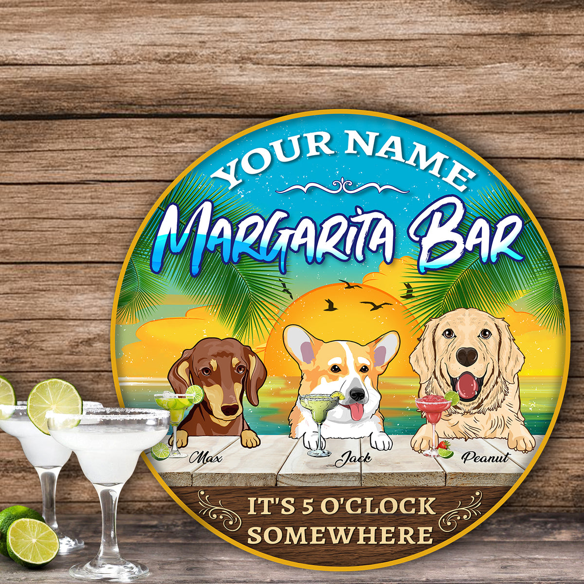 89Customized Margarita bar 2 Customized Wood Sign