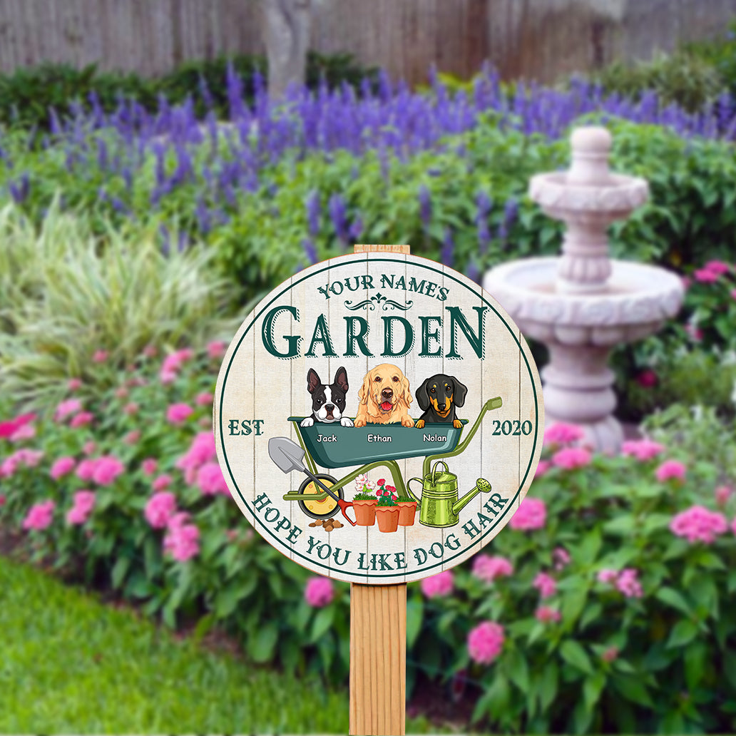 89Customized Personalized Wood Sign Gardening Hope You Like Dog Hair