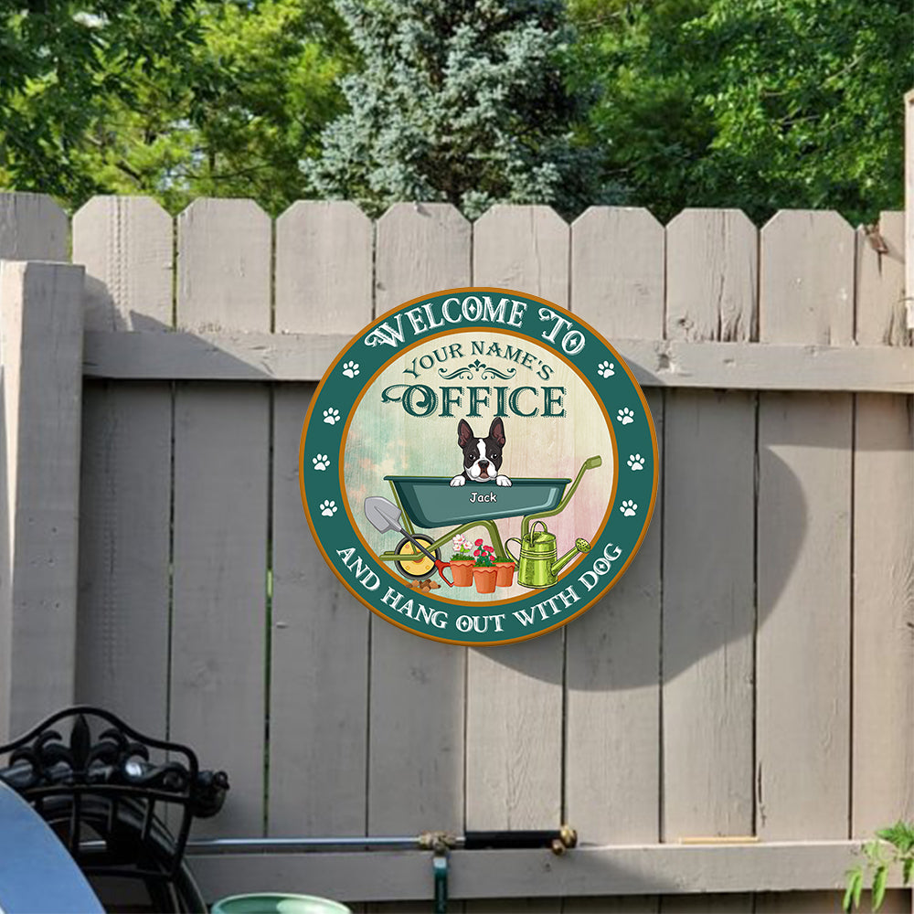 89Customized Personalized Wood Sign Gardening My Office Hang Out With My Dogs