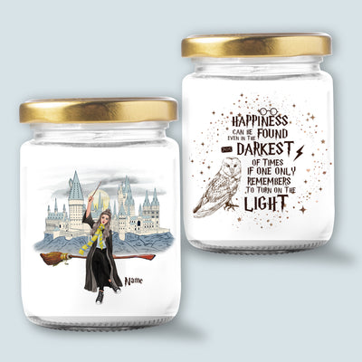 89Customized Happiness can be found even in the darkest of times if one only remembers to turn on the light Personalized Candle