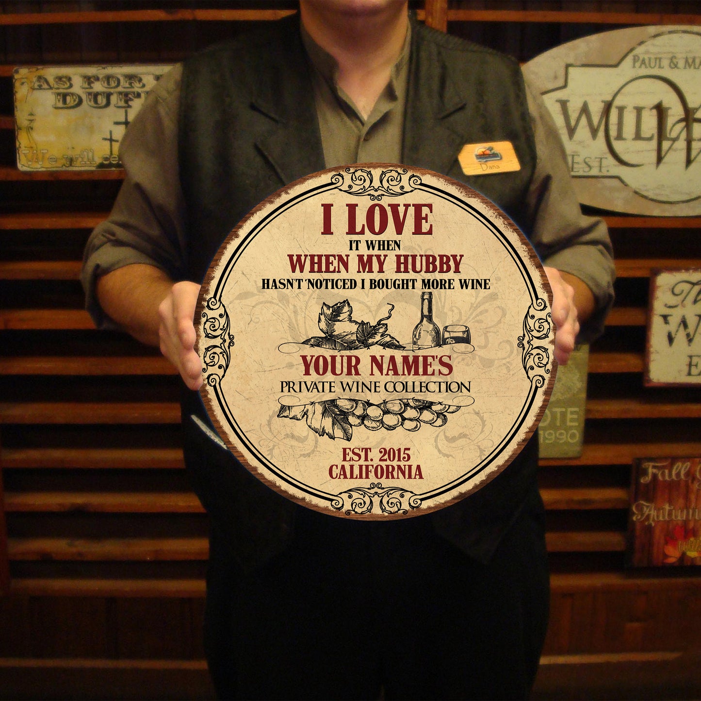 89Customized I love my hubby Customized Wood Sign