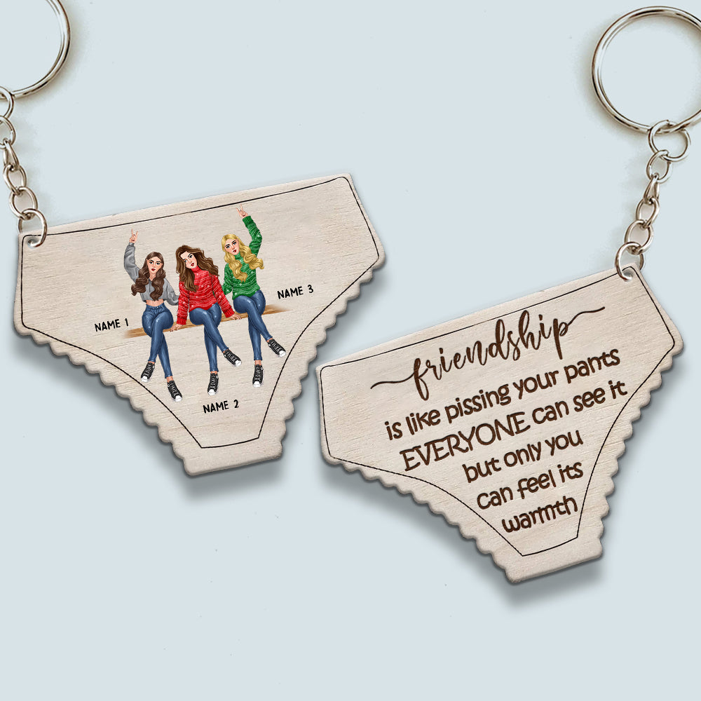 89Customized Best Friends Are Like BIG KNICKERS Personalized Keychain