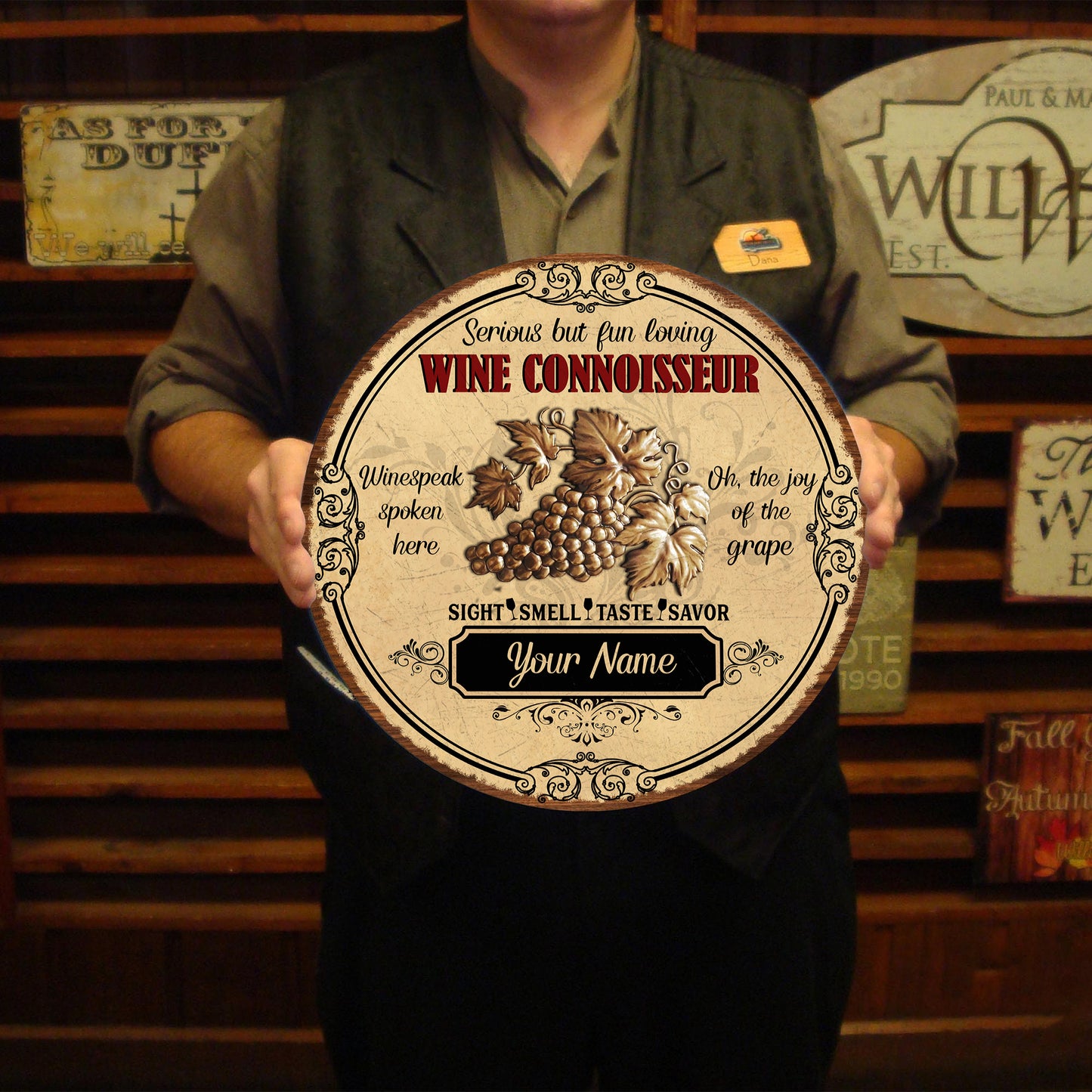 89Customized Wine Connoisseur Customized Wood Sign